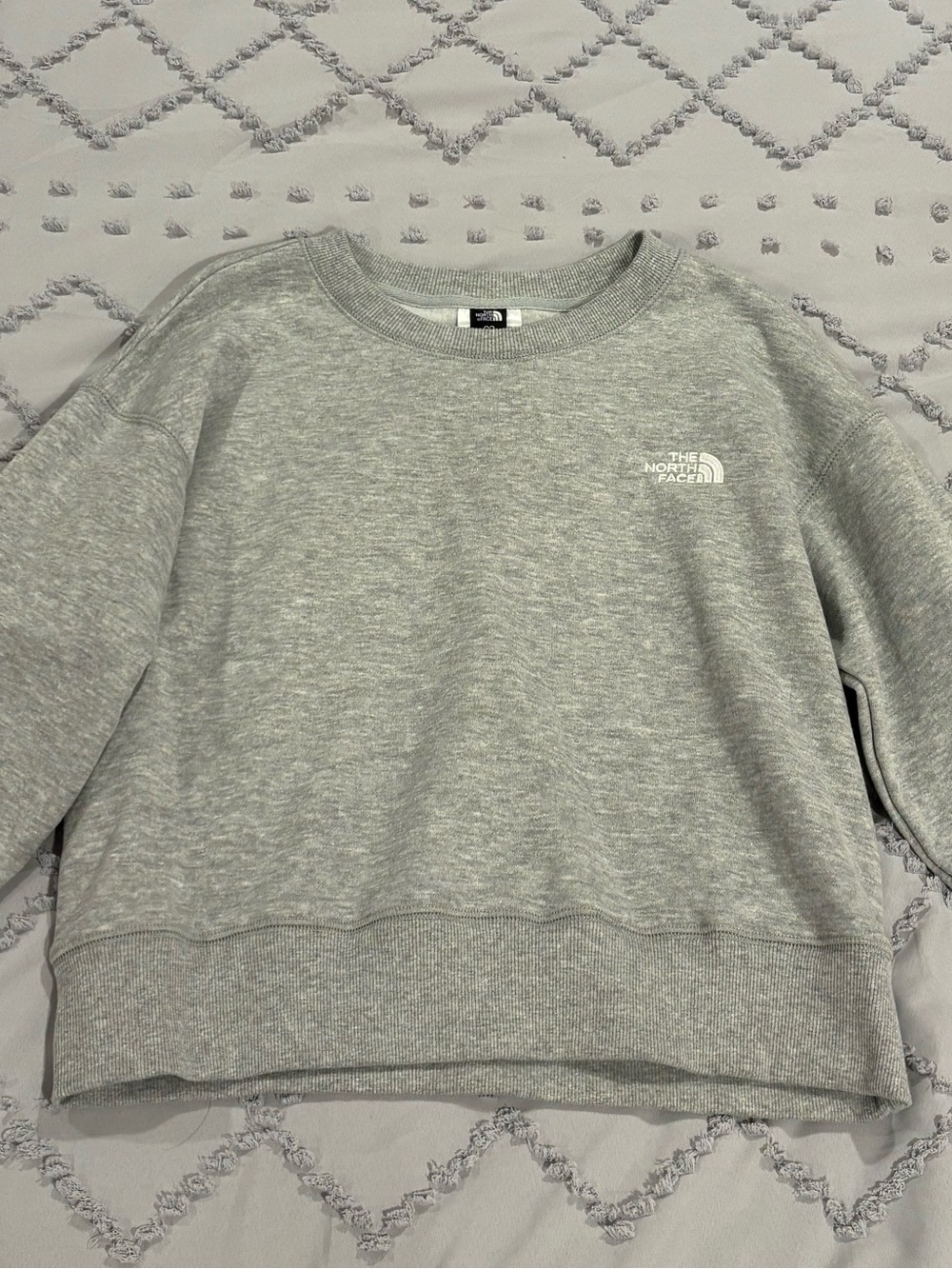 The North Face Heather Gray Crop Crew Sweatshirt
